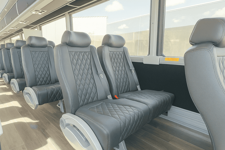 interior of Bus Rental Company Clearwater charter bus