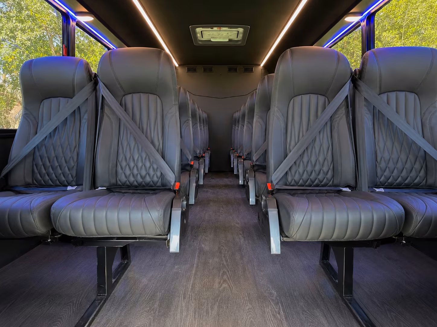 15 passenger minibus interior